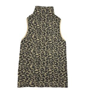 Choice Leopard Print High Neck Racerback Tank Top S 90s Y2K Maximalist